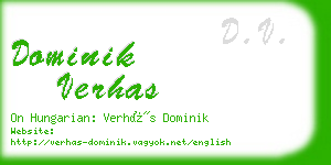 dominik verhas business card